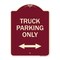 Signmission Reserved Parking Truck Parking W/ Bidirectional Arrow Heavy-Gauge Alum, 24" x 18", BU-1824-23031 A-DES-BU-1824-23031 - alternate 1